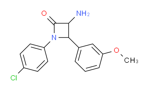 CAS No. 1291490-27-1, 3-Amino-1-(4-chlorophenyl)-4-(3-methoxyphenyl)azetidin-2-one