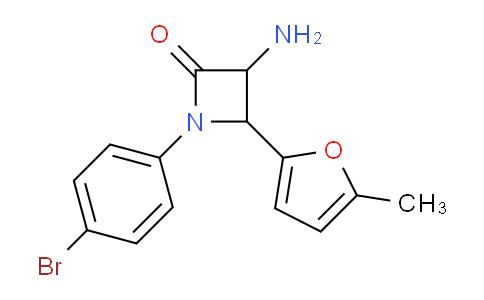 CAS No. 1291490-35-1, 3-Amino-1-(4-bromophenyl)-4-(5-methylfuran-2-yl)azetidin-2-one