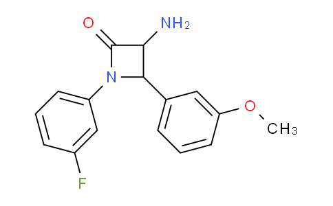 CAS No. 1291490-40-8, 3-Amino-1-(3-fluorophenyl)-4-(3-methoxyphenyl)azetidin-2-one