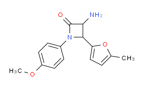 CAS No. 1291490-45-3, 3-Amino-1-(4-methoxyphenyl)-4-(5-methylfuran-2-yl)azetidin-2-one