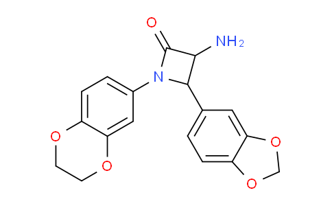 CAS No. 1291490-46-4, 3-Amino-4-(benzo[d][1,3]dioxol-5-yl)-1-(2,3-dihydrobenzo[b][1,4]dioxin-6-yl)azetidin-2-one