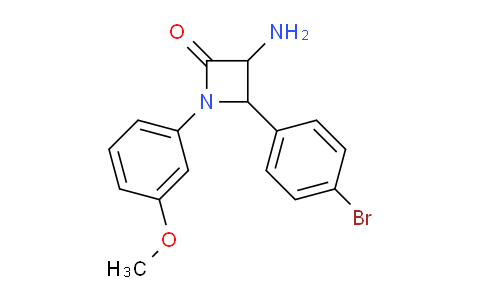 CAS No. 1291490-58-8, 3-Amino-4-(4-bromophenyl)-1-(3-methoxyphenyl)azetidin-2-one