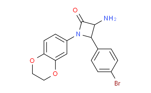 CAS No. 1291490-63-5, 3-Amino-4-(4-bromophenyl)-1-(2,3-dihydrobenzo[b][1,4]dioxin-6-yl)azetidin-2-one