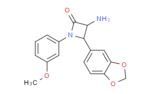 CAS No. 1291490-69-1, 3-Amino-4-(benzo[d][1,3]dioxol-5-yl)-1-(3-methoxyphenyl)azetidin-2-one