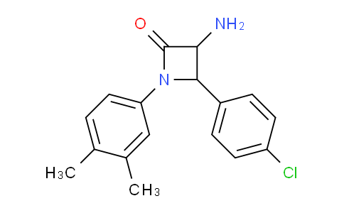 CAS No. 1291490-71-5, 3-Amino-4-(4-chlorophenyl)-1-(3,4-dimethylphenyl)azetidin-2-one