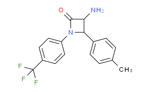 CAS No. 1291490-77-1, 3-Amino-4-(p-tolyl)-1-(4-(trifluoromethyl)phenyl)azetidin-2-one