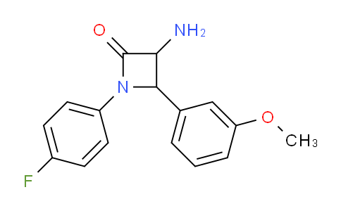 CAS No. 1291490-81-7, 3-Amino-1-(4-fluorophenyl)-4-(3-methoxyphenyl)azetidin-2-one