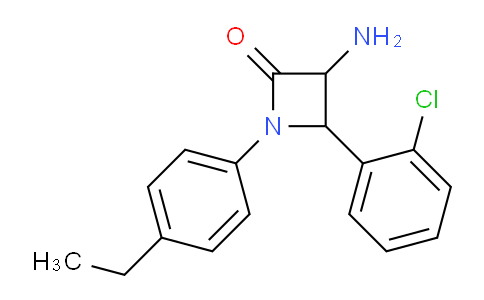 CAS No. 1291490-95-3, 3-Amino-4-(2-chlorophenyl)-1-(4-ethylphenyl)azetidin-2-one