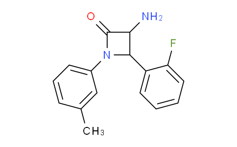 CAS No. 1291491-01-4, 3-Amino-4-(2-fluorophenyl)-1-(m-tolyl)azetidin-2-one