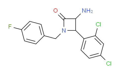 CAS No. 1291491-09-2, 3-Amino-4-(2,4-dichlorophenyl)-1-(4-fluorobenzyl)azetidin-2-one