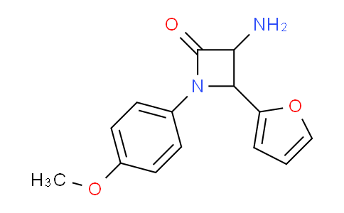 CAS No. 1291491-10-5, 3-Amino-4-(furan-2-yl)-1-(4-methoxyphenyl)azetidin-2-one