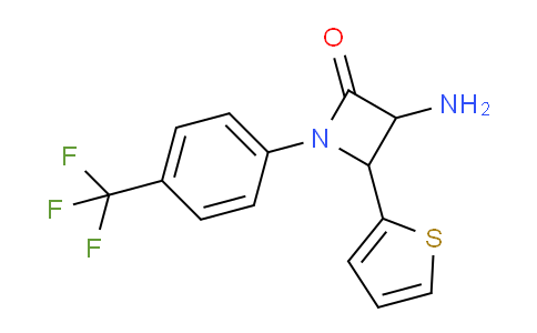 CAS No. 1291491-20-7, 3-Amino-4-(thiophen-2-yl)-1-(4-(trifluoromethyl)phenyl)azetidin-2-one