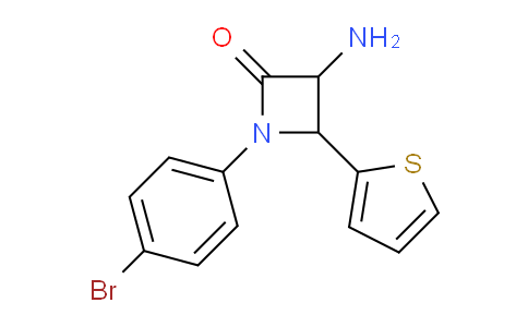 CAS No. 1291491-24-1, 3-Amino-1-(4-bromophenyl)-4-(thiophen-2-yl)azetidin-2-one