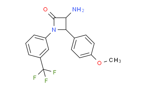 CAS No. 1291491-28-5, 3-Amino-4-(4-methoxyphenyl)-1-(3-(trifluoromethyl)phenyl)azetidin-2-one
