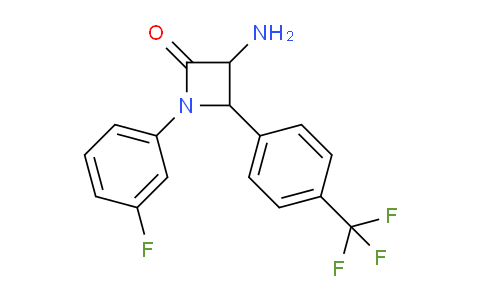 CAS No. 1291491-35-4, 3-Amino-1-(3-fluorophenyl)-4-(4-(trifluoromethyl)phenyl)azetidin-2-one