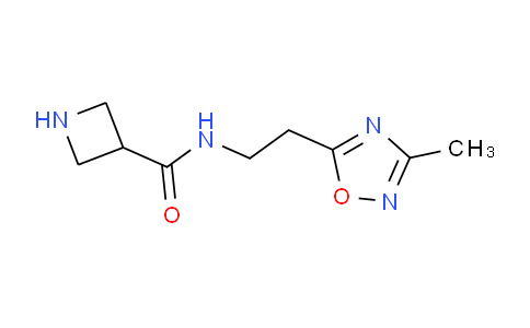 CAS No. 1701675-32-2, N-(2-(3-Methyl-1,2,4-oxadiazol-5-yl)ethyl)azetidine-3-carboxamide