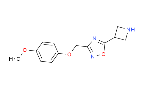 CAS No. 1706443-27-7, 5-(Azetidin-3-yl)-3-((4-methoxyphenoxy)methyl)-1,2,4-oxadiazole