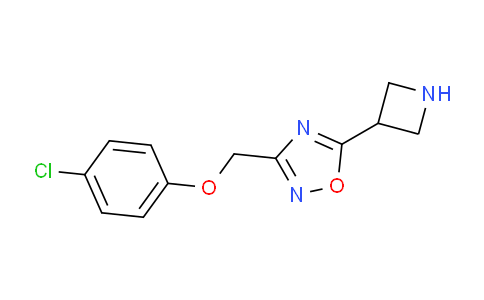 CAS No. 1706450-68-1, 5-(Azetidin-3-yl)-3-((4-chlorophenoxy)methyl)-1,2,4-oxadiazole