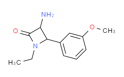 CAS No. 1706532-43-5, 3-Amino-1-ethyl-4-(3-methoxyphenyl)azetidin-2-one