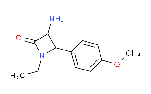 CAS No. 1706541-00-5, 3-Amino-1-ethyl-4-(4-methoxyphenyl)azetidin-2-one