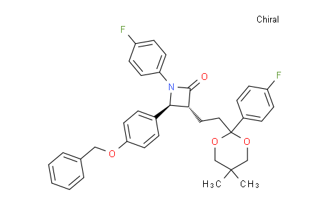 CAS No. 953805-24-8, (3R,4S)-4-(4-(Benzyloxy)phenyl)-1-(4-fluorophenyl)-3-(2-(2-(4-fluorophenyl)-5,5-dimethyl-1,3-dioxan-2-yl)ethyl)azetidin-2-one