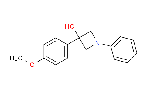 CAS No. 62082-46-6, 3-(4-Methoxyphenyl)-1-phenylazetidin-3-ol