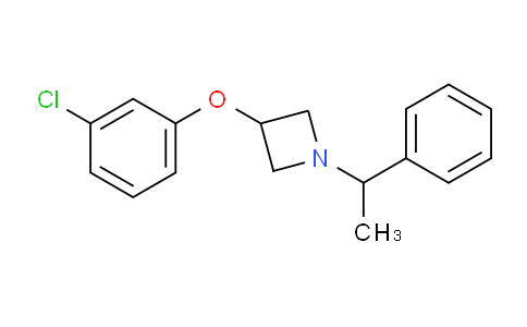 CAS No. 82622-29-5, 3-(3-Chlorophenoxy)-1-(1-phenylethyl)azetidine