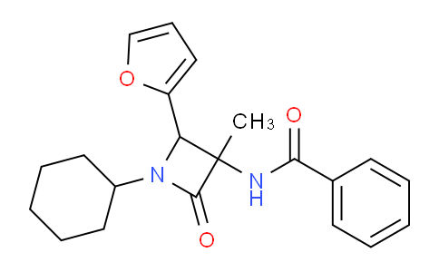 CAS No. 91815-05-3, N-(1-Cyclohexyl-2-(furan-2-yl)-3-methyl-4-oxoazetidin-3-yl)benzamide