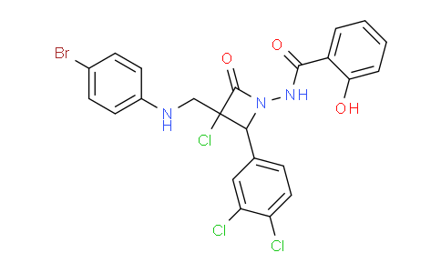 CAS No. 87454-49-7, N-(3-(((4-Bromophenyl)amino)methyl)-3-chloro-2-(3,4-dichlorophenyl)-4-oxoazetidin-1-yl)-2-hydroxybenzamide