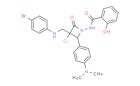 CAS No. 87444-03-9, N-(3-(((4-Bromophenyl)amino)methyl)-3-chloro-2-(4-(dimethylamino)phenyl)-4-oxoazetidin-1-yl)-2-hydroxybenzamide