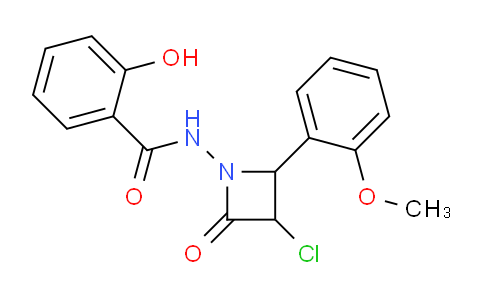 CAS No. 87444-09-5, N-(3-Chloro-2-(2-methoxyphenyl)-4-oxoazetidin-1-yl)-2-hydroxybenzamide