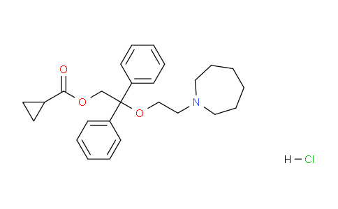 CAS No. 37124-21-3, 2-(2-(Azepan-1-yl)ethoxy)-2,2-diphenylethyl cyclopropanecarboxylate hydrochloride