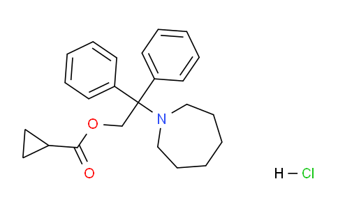 CAS No. 37124-10-0, 2-(Azepan-1-yl)-2,2-diphenylethyl cyclopropanecarboxylate hydrochloride