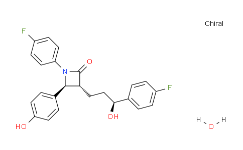 CAS No. 873205-85-7, (3R,4S)-1-(4-Fluorophenyl)-3-((S)-3-(4-fluorophenyl)-3-hydroxypropyl)-4-(4-hydroxyphenyl)azetidin-2-one hydrate