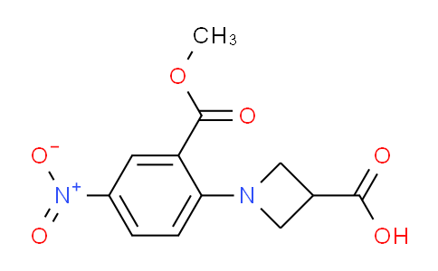 CAS No. 1234873-83-6, 1-(2-(Methoxycarbonyl)-4-nitrophenyl)azetidine-3-carboxylic acid