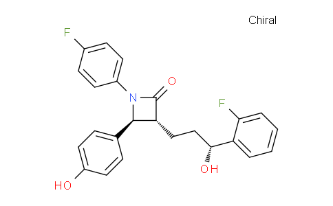 CAS No. 1798008-25-9, trans-1-(4-Fluorophenyl)-3-((R)-3-(2-fluorophenyl)-3-hydroxypropyl)-4-(4-hydroxyphenyl)azetidin-2-one