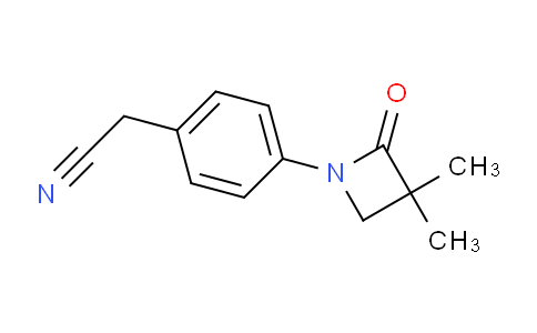 CAS No. 478262-00-9, 2-(4-(3,3-Dimethyl-2-oxoazetidin-1-yl)phenyl)acetonitrile