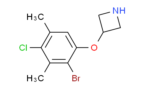 CAS No. 1220027-00-8, 3-(2-Bromo-4-chloro-3,5-dimethylphenoxy)azetidine