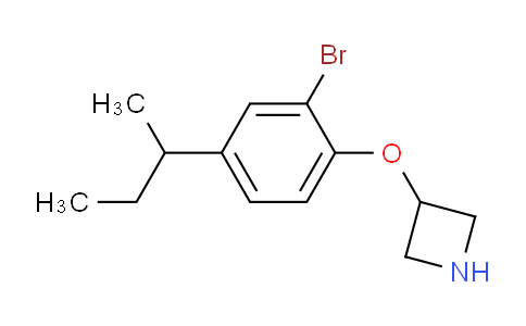 CAS No. 1219956-81-6, 3-(2-Bromo-4-(sec-butyl)phenoxy)azetidine