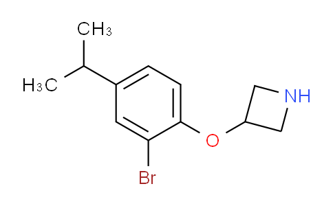 CAS No. 1220027-19-9, 3-(2-Bromo-4-isopropylphenoxy)azetidine