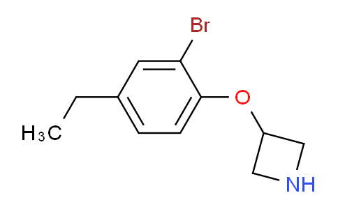 CAS No. 1220027-50-8, 3-(2-Bromo-4-ethylphenoxy)azetidine