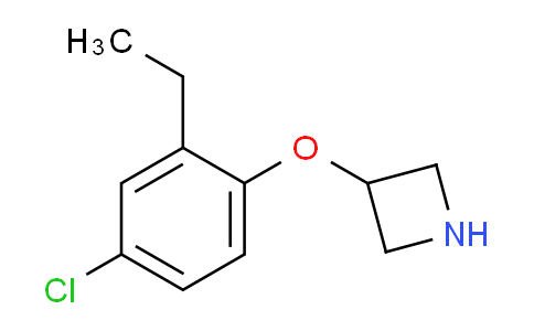 CAS No. 1219960-80-1, 3-(4-Chloro-2-ethylphenoxy)azetidine