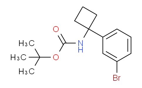 CAS No. 1245647-81-7, tert-Butyl (1-(3-bromophenyl)cyclobutyl)carbamate
