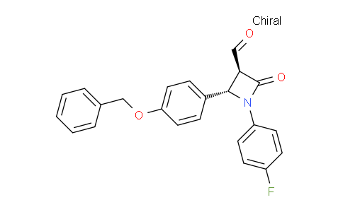 CAS No. 221349-58-2, (2S,3S)-2-(4-(benzyloxy)phenyl)-1-(4-fluorophenyl)-4-oxoazetidine-3-carbaldehyde