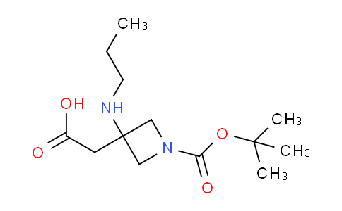 CAS No. 1701692-92-3, 2-{1-[(tert-butoxy)carbonyl]-3-(propylamino)azetidin-3-yl}acetic acid