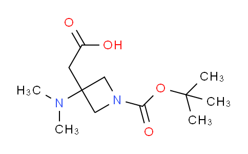 CAS No. 1697298-57-9, 2-{1-[(tert-butoxy)carbonyl]-3-(dimethylamino)azetidin-3-yl}acetic acid