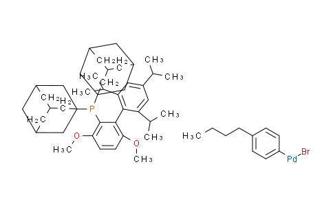 CAS No. 1415050-56-4, Bromo(4-butylphenyl)[2-(di-1-adamantylphosphino)-3,6-dimethoxy-2', 4',6'-tri-i-propyl-1,1'-biphenyl]palladium(II)
