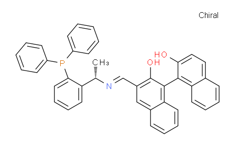 CAS No. 1582249-48-6, (R)-3-[(E)-[[(S)-1-[2-(Diphenylphosphino)phenyl]ethyl]imino]methyl]-[1,1'-binaphthalene]-2,2'-diol