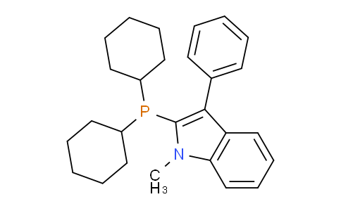 CAS No. 1220126-18-0, 2-(dicyclohexylphosphanyl)-1-methyl-3-phenyl-1H-indole