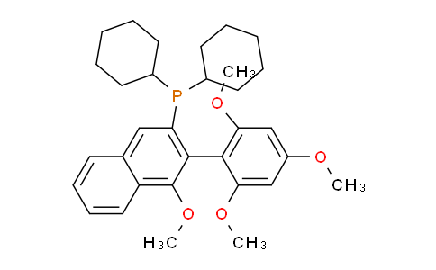 CAS No. 1332745-81-9, Dicyclohexyl(4-methoxy-3-(2,4,6-trimethoxyphenyl)naphthalen-2-yl)phosphine